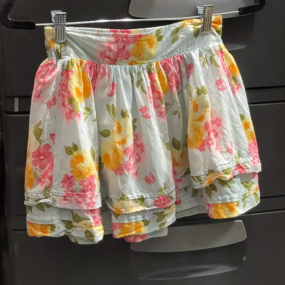 S Abercrombie & Fitch floral layered mini skirt